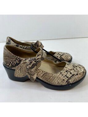 Alegria PG Lite Womens Clog Slip On Nursing Snake Print Mary Jane Shoes Size 37